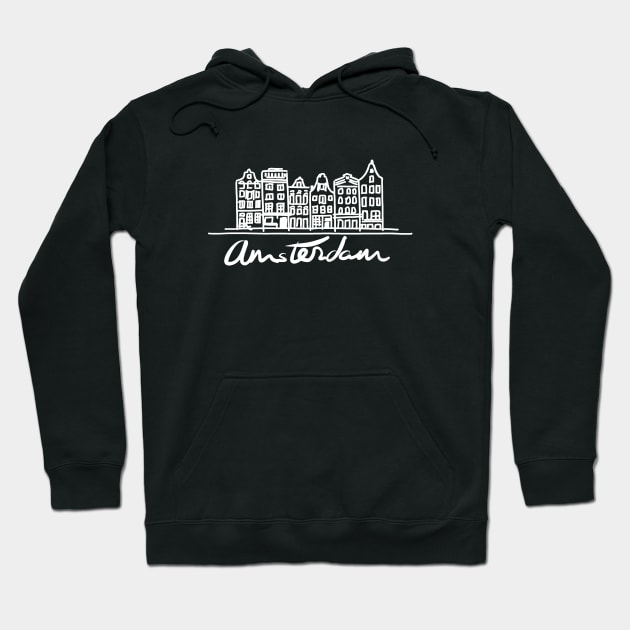 Amsterdam Houses Logo Design Hoodie by covostudio